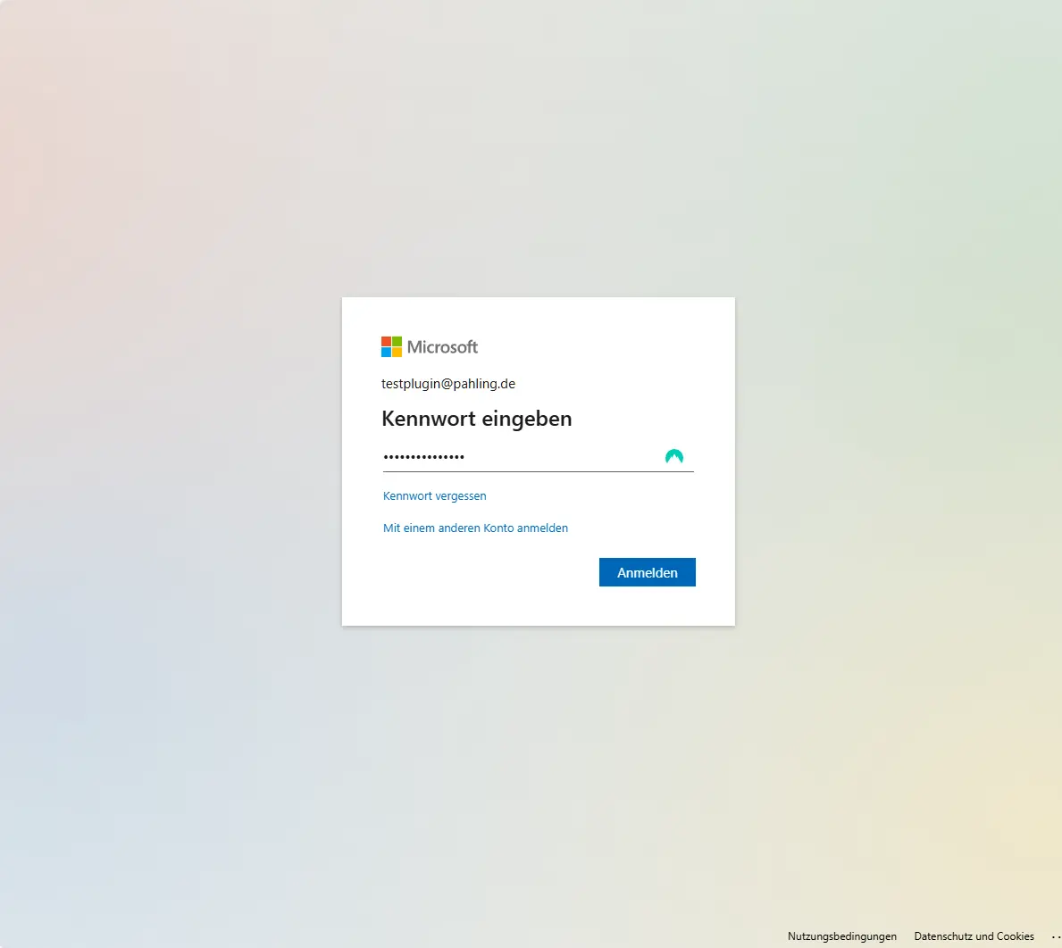 products/gwsearch/screenshots/01-Login (Office 365 Account) Kennwort.webp